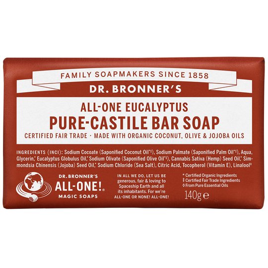 Magic Soaps All-One Hemp Eucalyptus, 140 g Dr. Bronner's Luonnonkosmetiikka