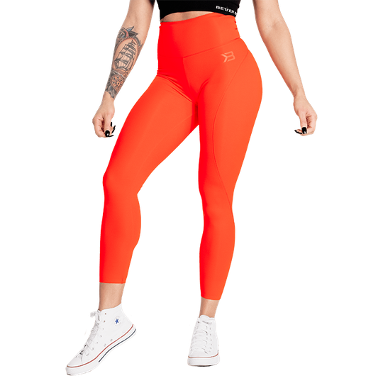 High Waist Leggings, Sunset Red