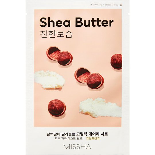 Airy Fit Sheet Mask (Shea Butter), 19 g MISSHA K-Beauty Kasvonaamiot