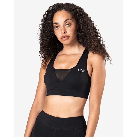 Rise Sports Bra, Black