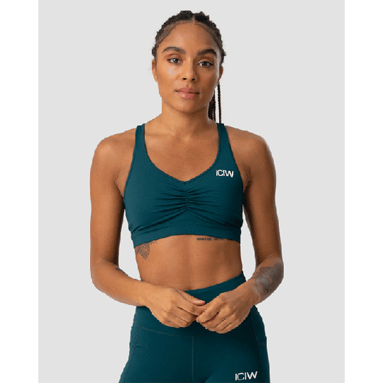 Scrunch Sports Bra, Teal