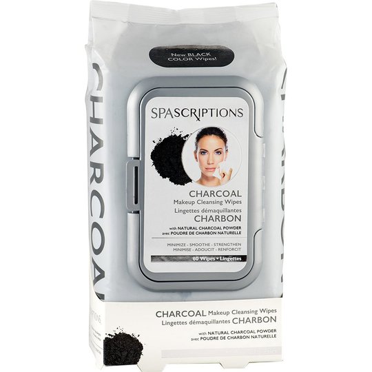Charcoal Makeup Cleansing Wipes, 60 pcs Spascriptions Kasvojen puhdistus