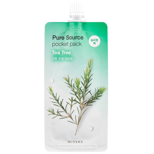 Pure Source Pocket Pack (Tea Tree), MISSHA K-Beauty Kasvonaamiot