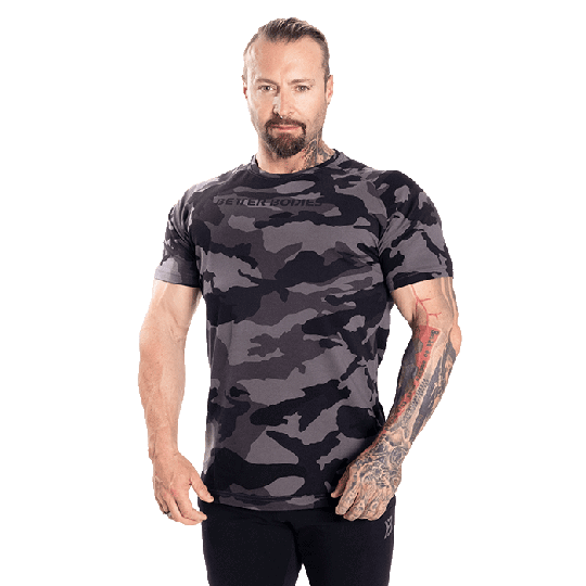 Gym Tapered Tee, Dark Camo