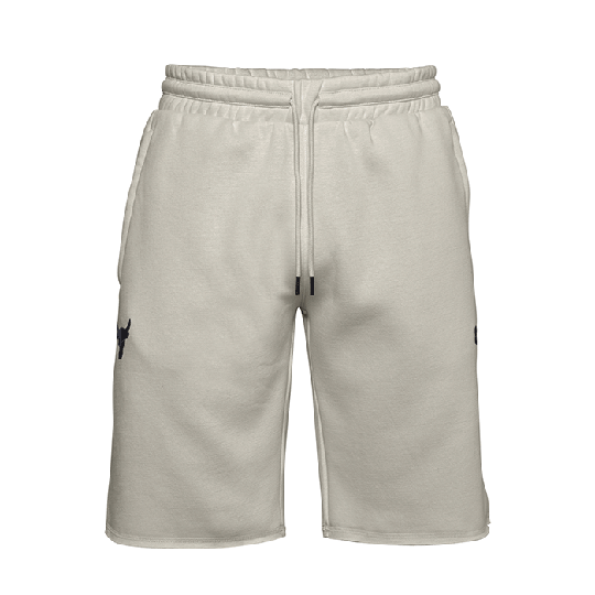 UA Project Rock CC Fleece Short, Summit White