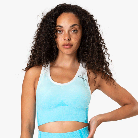 ICIW Ombre Seamless Sports Bra, Ocean Blue