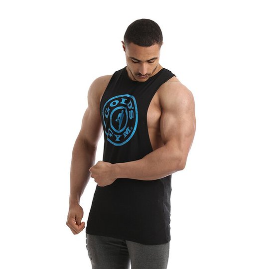 Golds Gym Drop Armhole Vest, Black