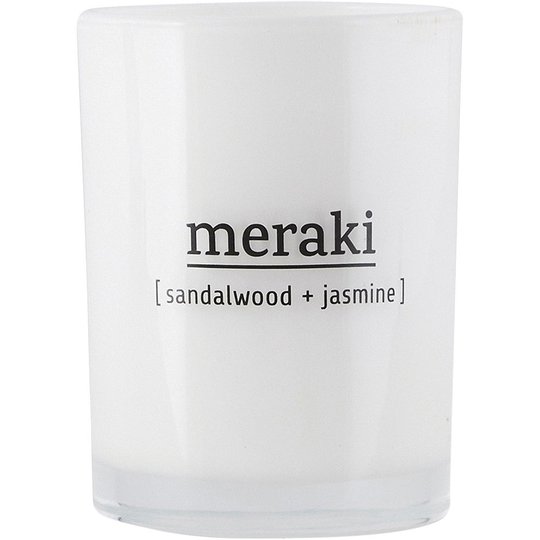 Sandalwood & Jasmine Scented Candle, Meraki Tuoksukynttilät