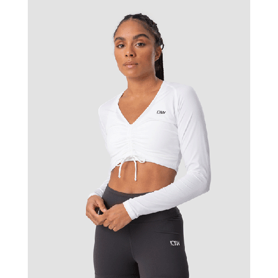 Scrunch Long Sleeve, White