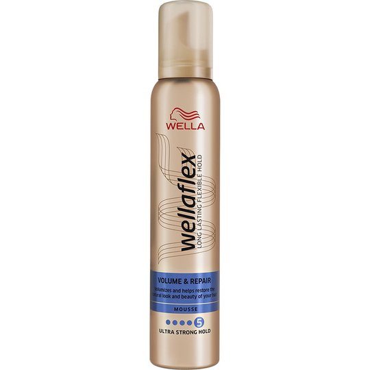 Wellaflex Mousse Volume & Repair Ultra Strong, 200 ml Wella Styling Muotovaahdot