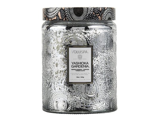 Yashioka Gardenia, 455 g Voluspa Tuoksukynttilät