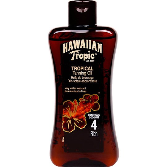 Hawaiian Tropical Tanning Oil Rich SPF 4, 200 ml Hawaiian Tropic Aurinkosuojat