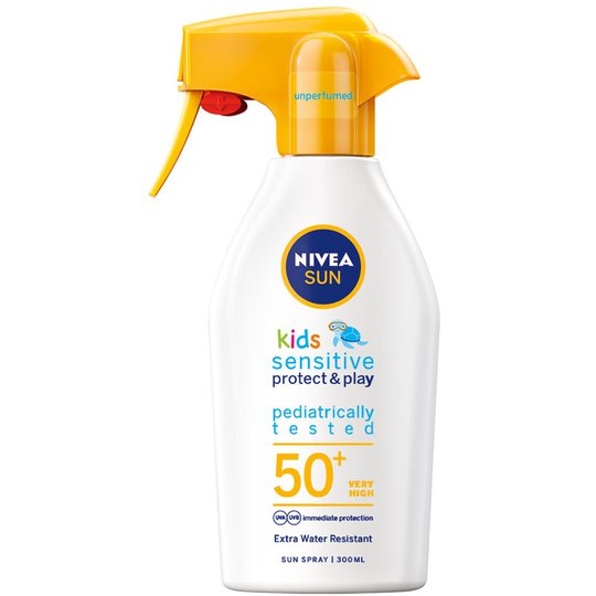 Kids Sensitive Protect Trigger Spray SPF50+, 300 ml Nivea Aurinkosuojat