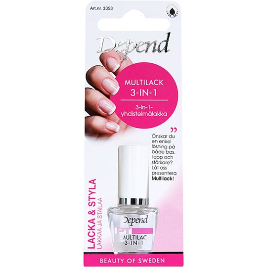 Multi-Nail Polish 3-in-1, Depend Värilakat