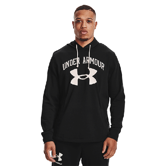 UA Rival Terry Big Logo Hood, Black