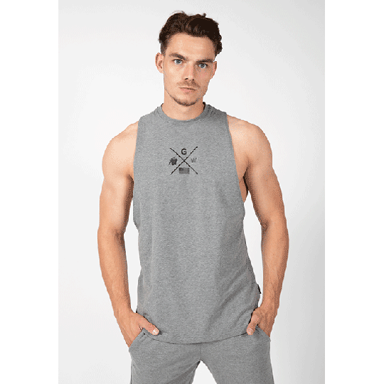 Cisco Drop Armhole Tank Top, Grey/Black