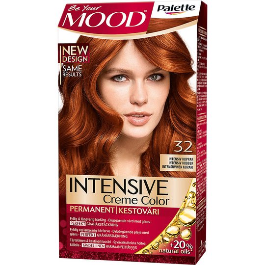 Mood Haircolor 32 Intense Copper, MOOD Punaiset hiukset