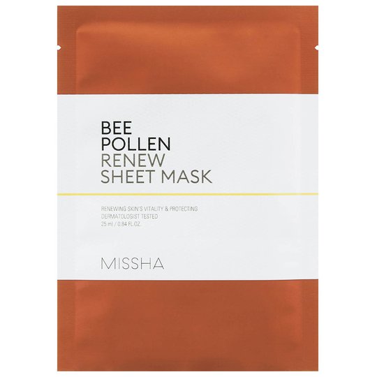 Bee Pollen Renew Sheet Mask, 25 ml MISSHA K-Beauty Kasvonaamiot