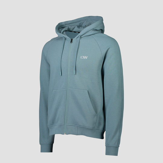 Essential Zipper Hoodie, Pale Blue