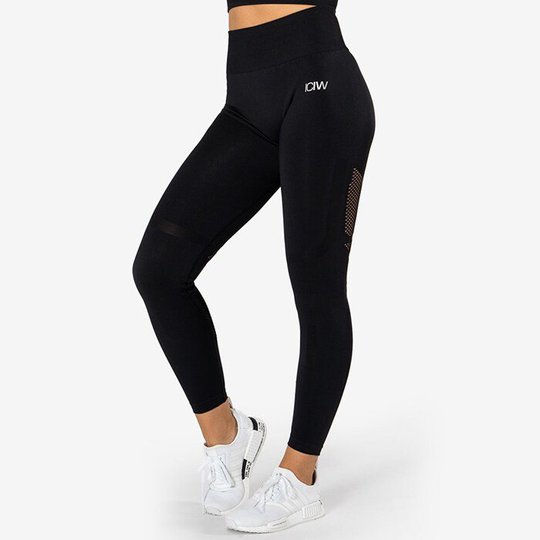 Queen Mesh Tights, Solid Black