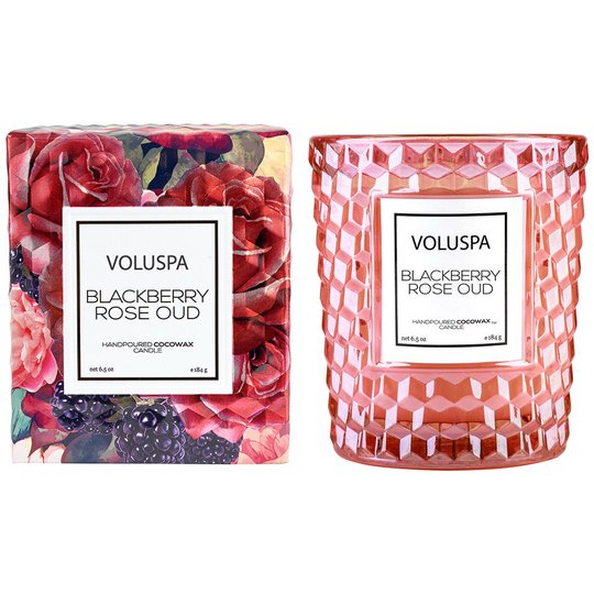 Boxed Textured Glass Candle, 184 g Voluspa Tuoksukynttilät