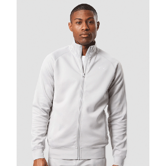 Workout Track Jacket, Light Grey