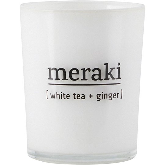 White Tea & Ginger Scented Candle, Meraki Tuoksukynttilät