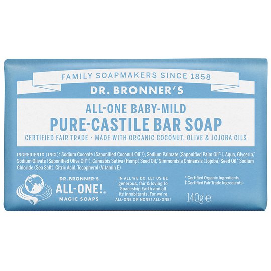 Magic Soaps All-One Hemp Unscented Baby-Mild, 140 g Dr. Bronner's Luonnonkosmetiikka