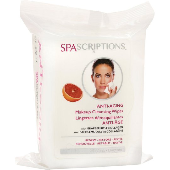 Anti-Aging Makeup Cleansing Wipes, 30 pcs Spascriptions Kasvojen puhdistus