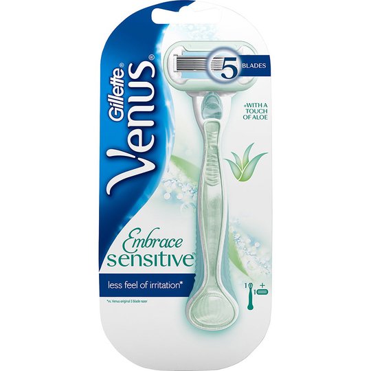 Gillette Venus Embrace Sensitive Razor with 5 Blades, Gillette Höylät
