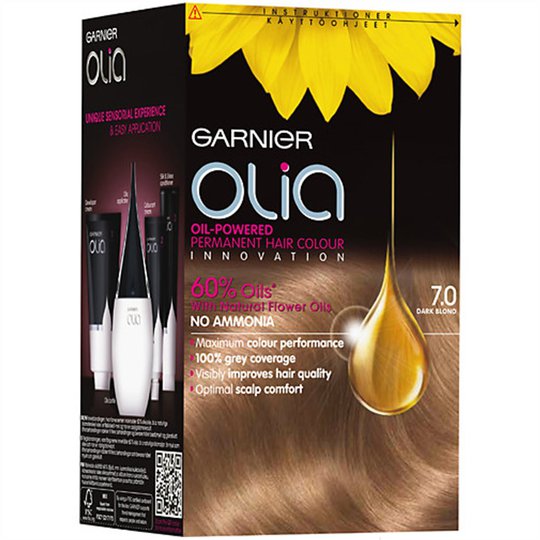 Garnier Olia Permanent Hair Colour, 7.0 Dark Blond, Garnier Hiusvärit
