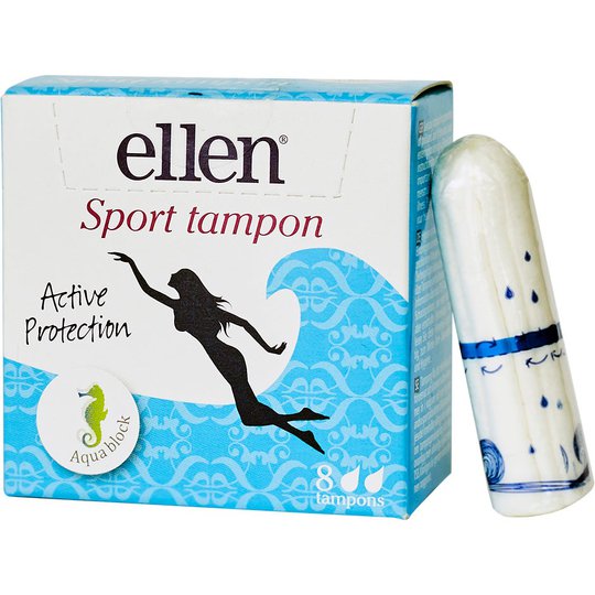 Sport/Aqua Block Tampong, Ellen Kuukautissuojat