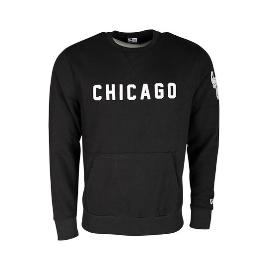 NBA Wordmark Crew Chicago Bulls, Black