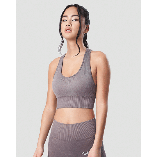 Eclipse Stonewashed Sports Bra, Mauve