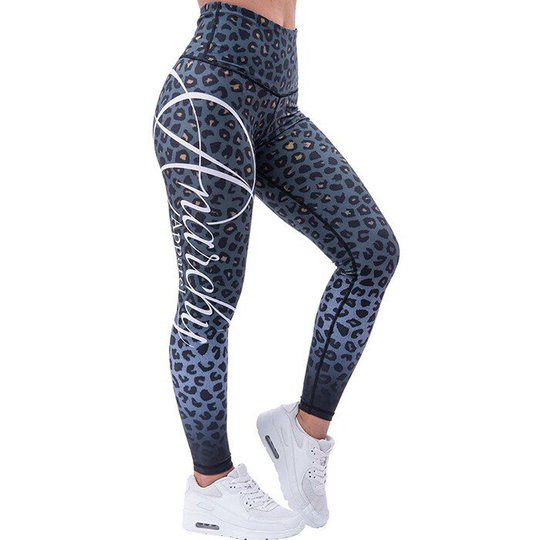 Leopardess Leggings, Green/Black