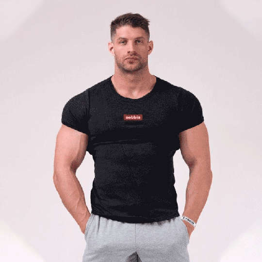 Muscle Back Tee, Black