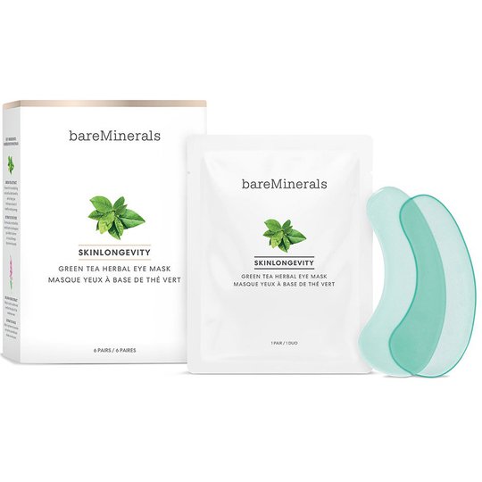 Skinlongevity Green Tea Herbal Eye Mask, 6 pcs bareMinerals Silmänympärysvoiteet