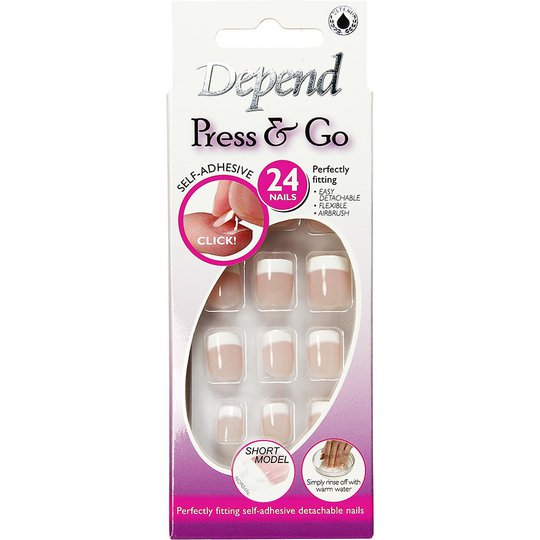 Depend Press & Go Adhesive Fake Nails 6091 - Lyhyt Malli, Depend Irtokynnet