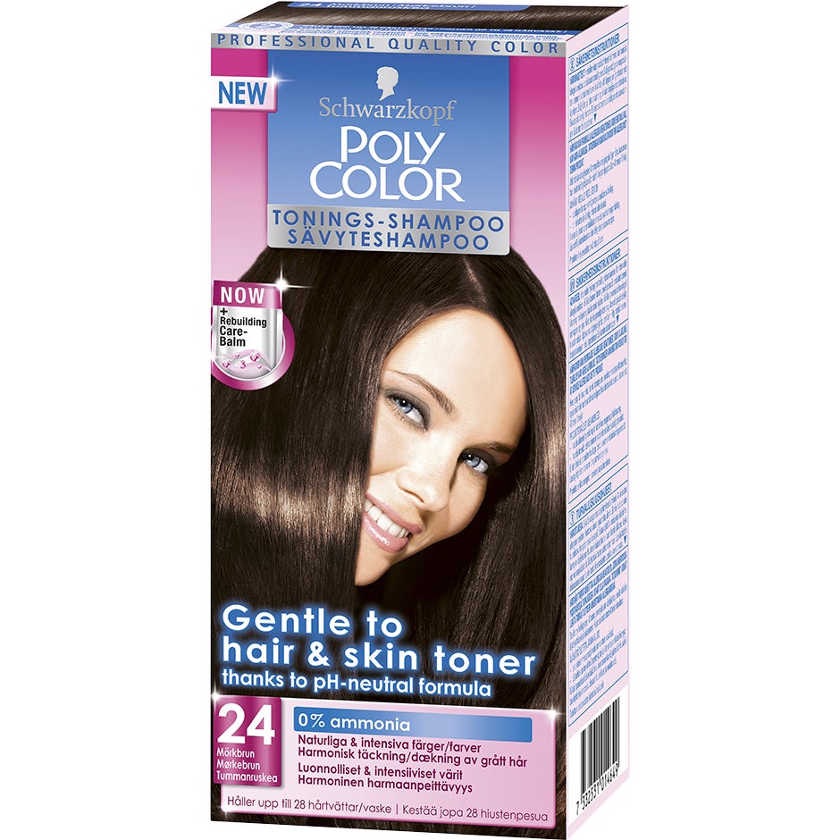 Schwarzkopf Poly Color Toning Shampoo, 24 - Darkbrown, Schwarzkopf Hiussävytteet