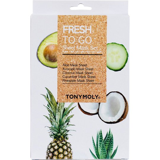 Fresh To Go Sheet Mask Set, 5 pcs Tonymoly Kasvonaamio