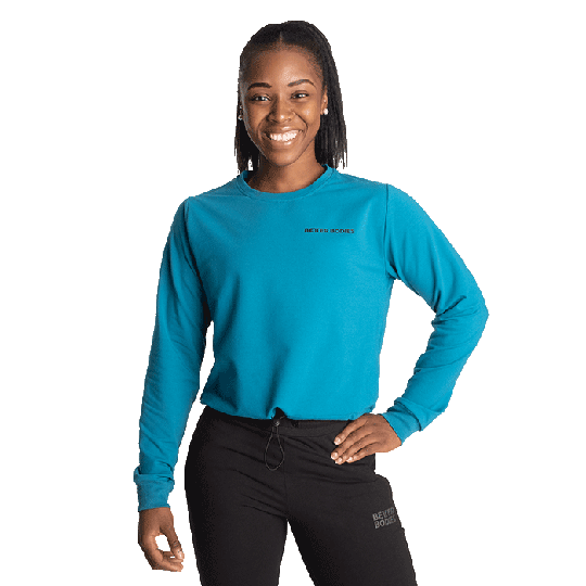 Empire Cropped Crew, Dark Turquoise