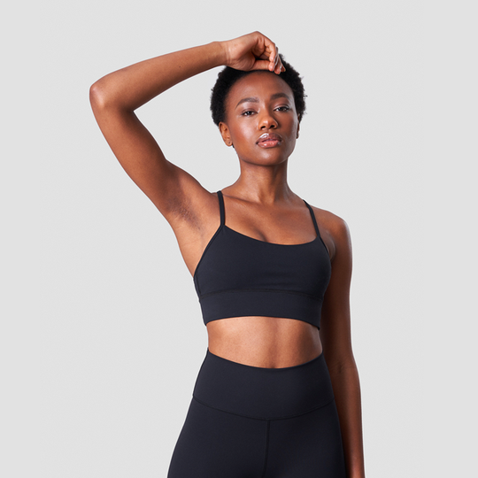 Nimble Strappy Sports Bra, Black