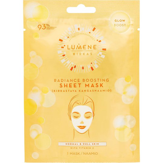 KIRKAS Radiance Boosting Sheet Mask, Lumene Kasvonaamio