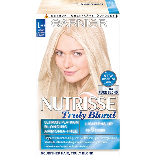 Garnier Nutrisse Truly Blond L+++ Ultimate Platinum Blonde, Garnier Vaalennus