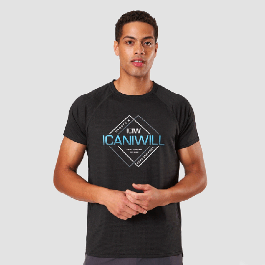Training Mesh Graphic Tee, Graphite Melange