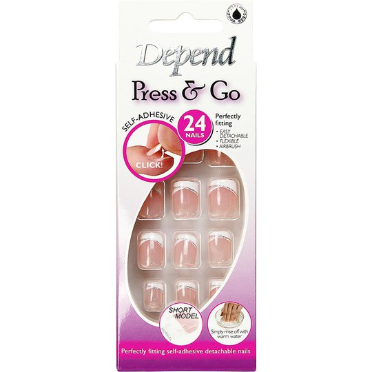 Depend Press & Go Adhesive Fake Nails 6320 - Lyhyt Malli, Depend Irtokynnet