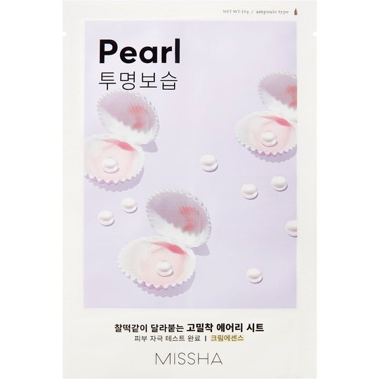 Airy Fit Sheet Mask (Pearl), 19 g MISSHA K-Beauty Kasvonaamiot