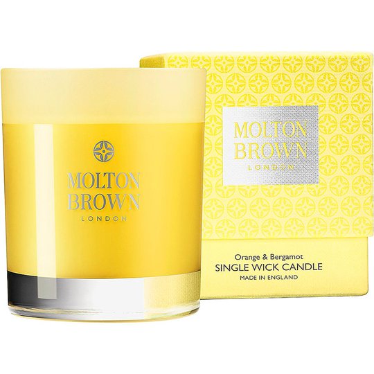 Orange & Bergamot Single Wick Candle, 180 g Molton Brown Tuoksukynttilät