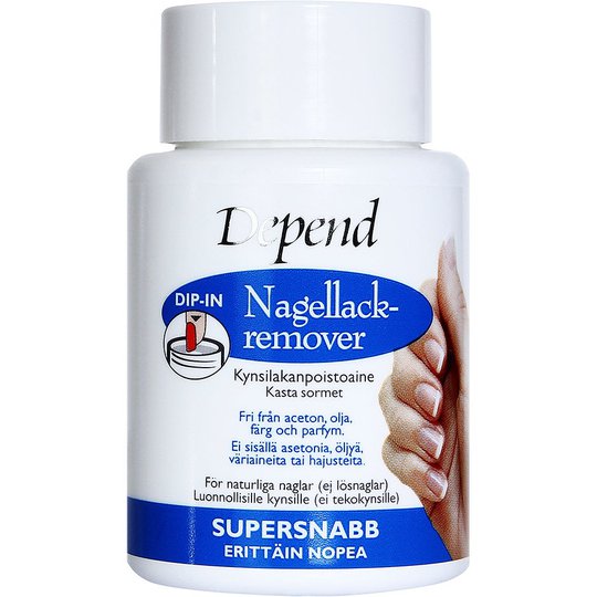 Depend Dip-In-Kynsilakanpoistoaine Erittäin Nopea, 75 ml Depend Depend Kynsilakat