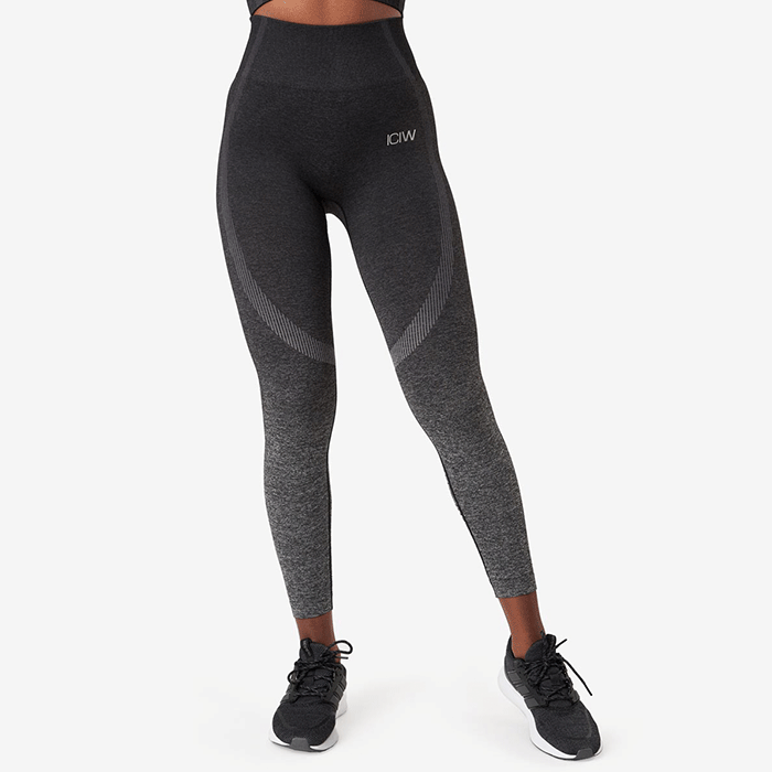 Ombre 7/8 Seamless Tights, Graphite Melange